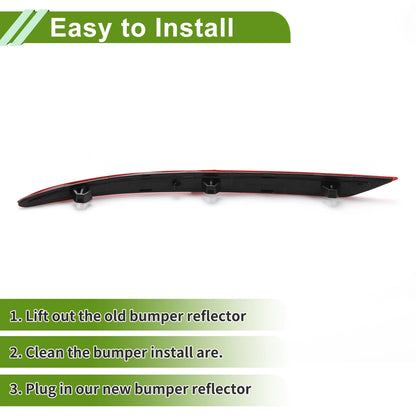 Bumper Reflector for Ford Fusion (2019-2020) Red 1pc Rear Right