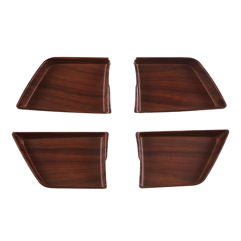 Wood Grain Inner Door Handle Bowl Cover Frame 4x for Toyota Tacoma (2024–2025)
