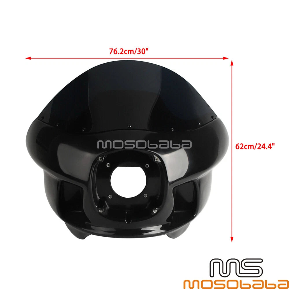 Black Front Upper & Lower Fairing Kits for Harley Softail FXBB FXBBS FXLRS FXFBS (2018-2023)