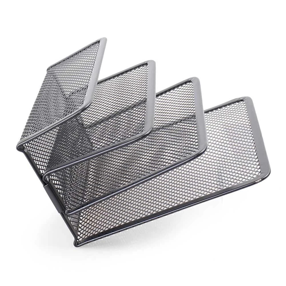 Mesh Letter Paper File Storage Rack for Desktop Office Organizer