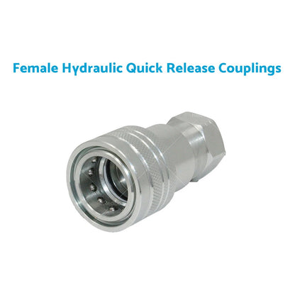1/2" BSP Hydraulic Quick Release Coupling Pair for Tractor Loader