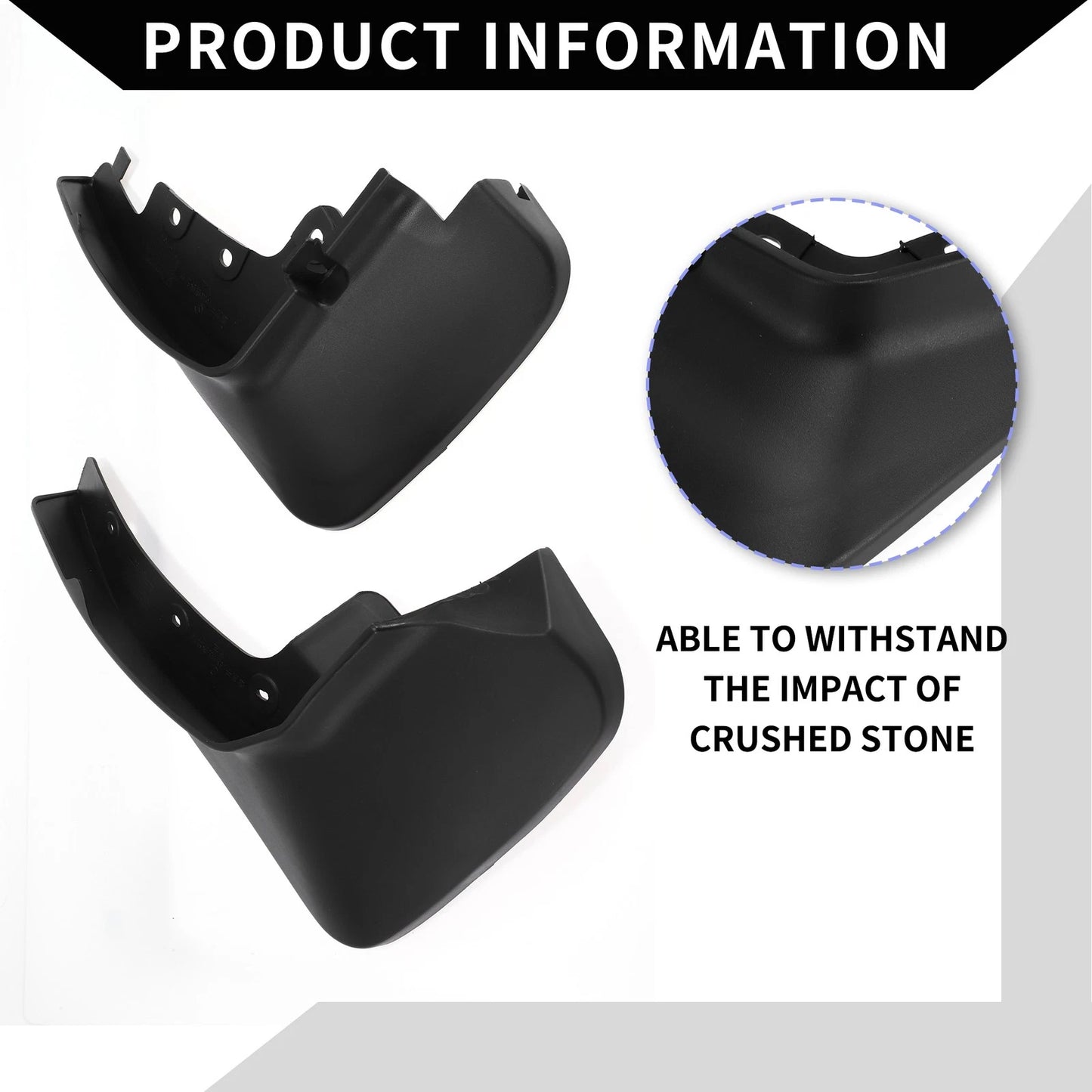 Front & Rear Mud Flap Splash Guards for Ford Edge (2015-2018)