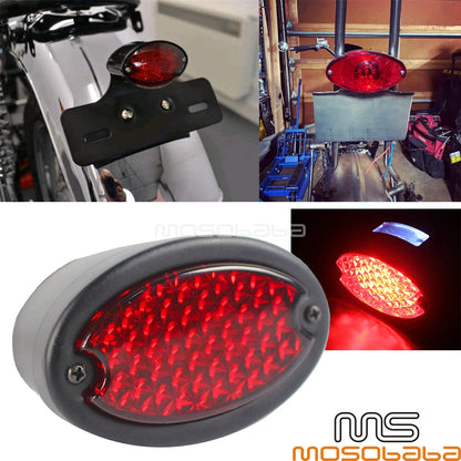 LED Cat Eye Tail Light License Plate Lamp for Harley Dyna Softail (2006-2023)