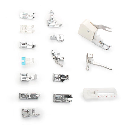 15 Pcs Snap-On Presser Foot Set for Brother Singer Janome Toyota