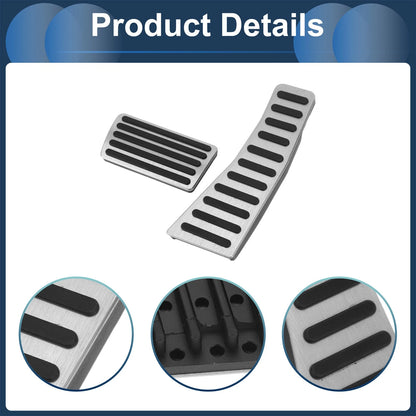 Foot Accelerator Pedal Covers for Honda Civic (2006-2009) Silver Tone
