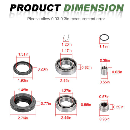 Rear Differential Bearing Seal Kit for Rubicon TRX500FA/TRX500FGA (2005–2012)