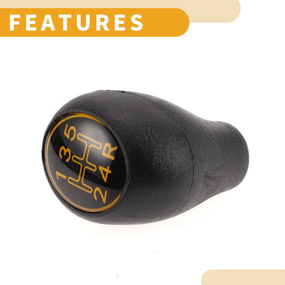 5 Speed Manual Gear Shift Knob for Peugeot 205 (1983-1998) Black Yellow
