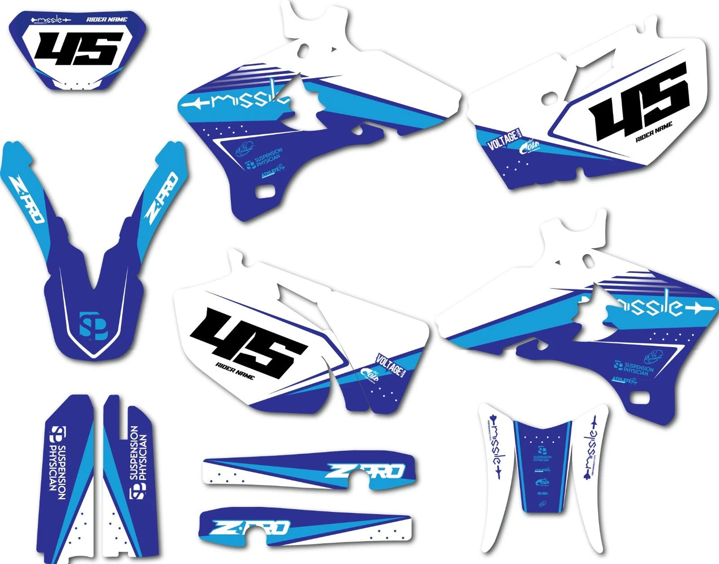 Custom Graphics Decal Kit for Yamaha WRF 450 (2005-2006)