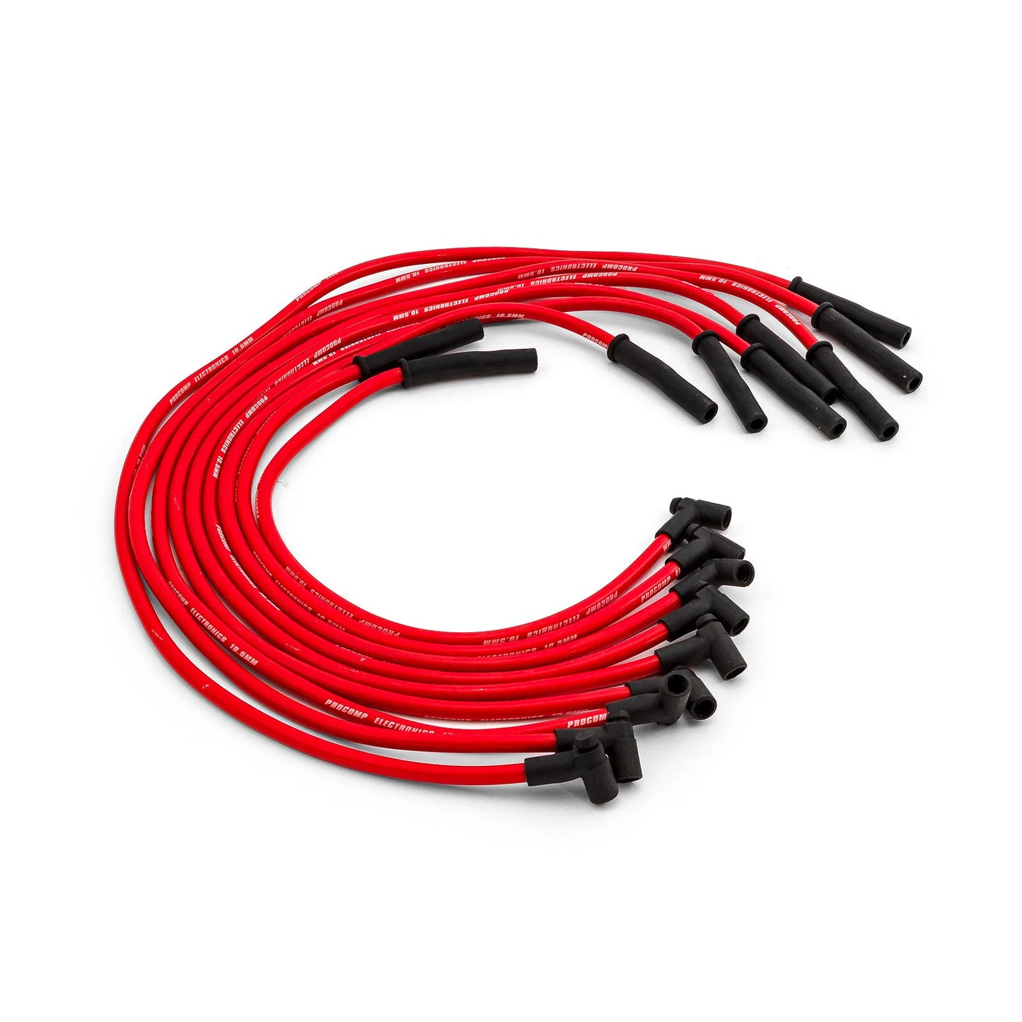 Red Spark Plug Wires for Ford (Universal 90 Deg to Straight)