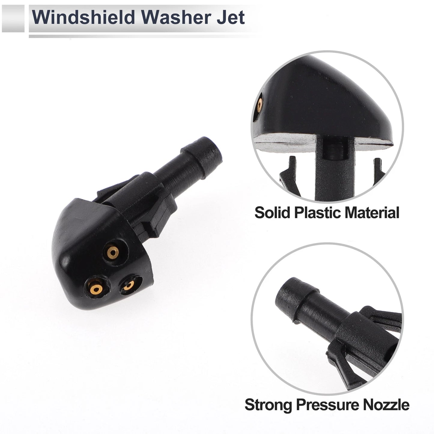 Windshield Washer Nozzle w/ 8" Hose Connector for Suzuki