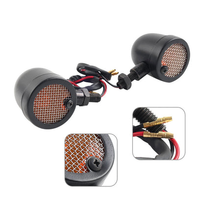 Retro Grill Flasher Bulb Turn Signal Lamp for Kawasaki Harley
