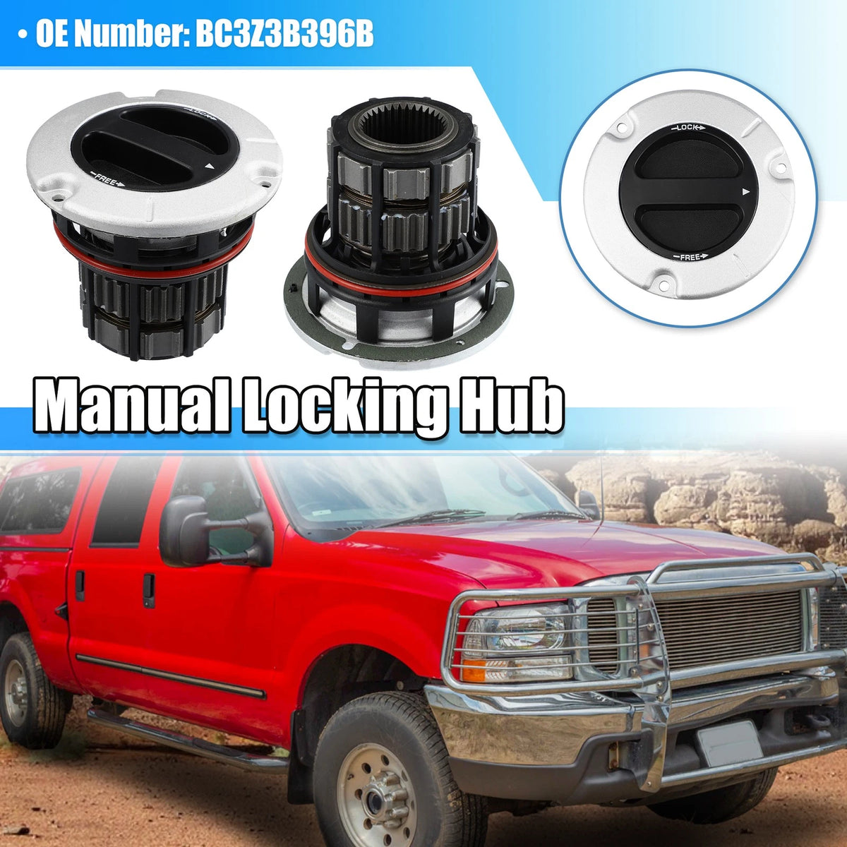 Manual Wheel Locking Hubs for Ford F250 Super Duty (2005-2022)