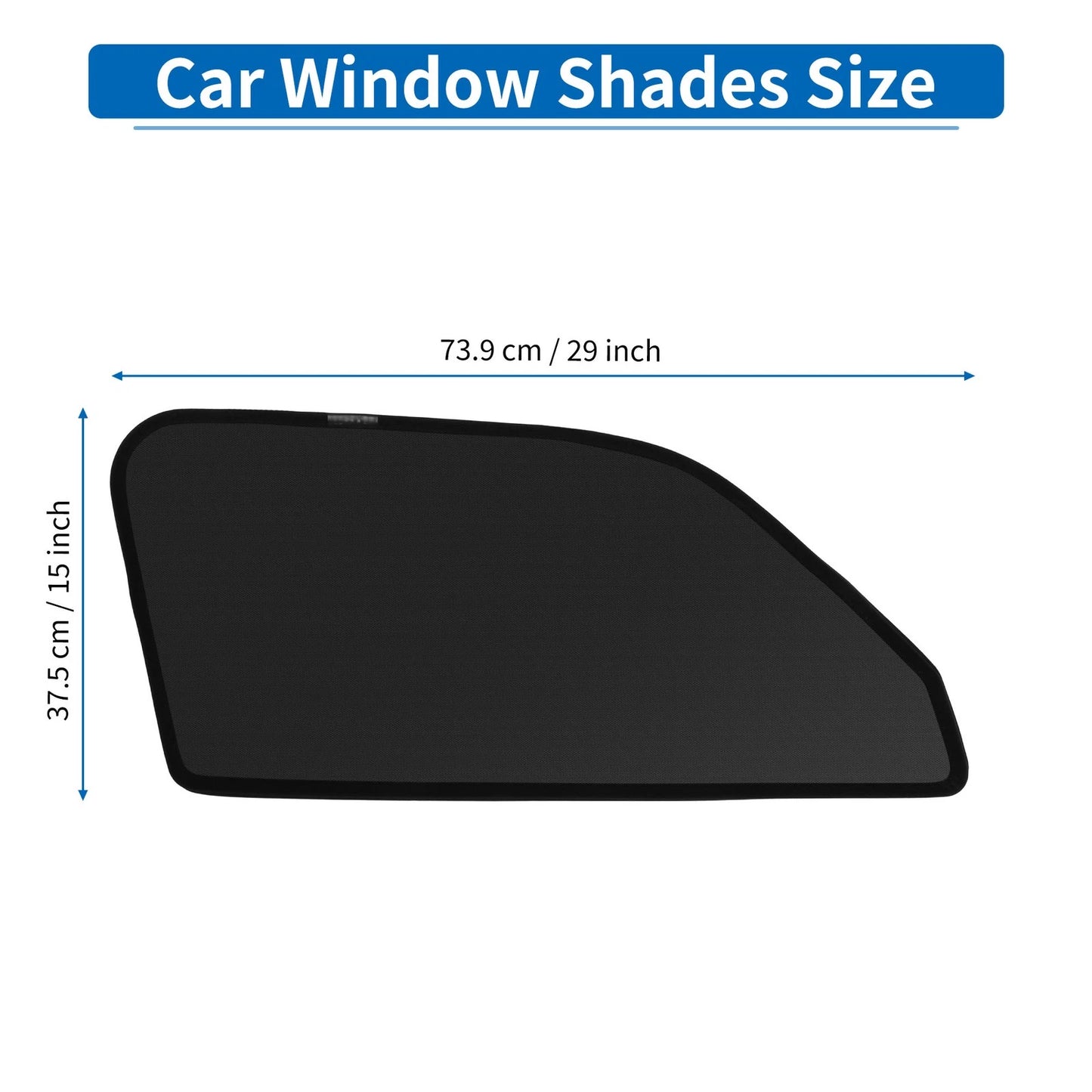 Window Cover Net for Honda Fit GR Series Driver & Passenger Side Black