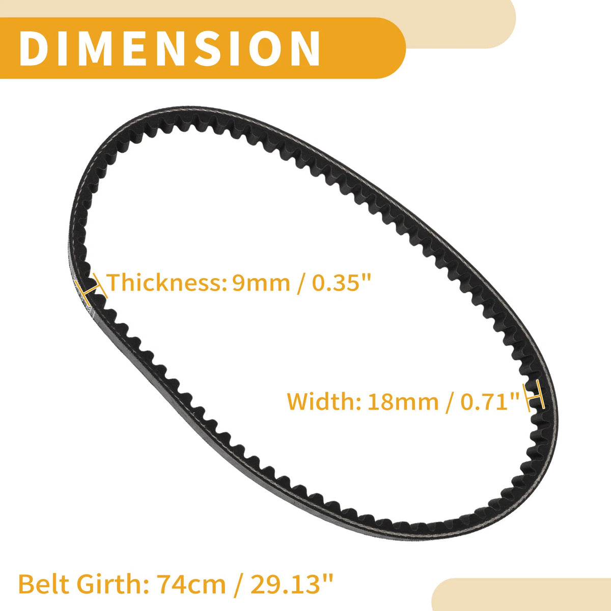 Drive Belt V-Belt for Honda WH100T GCC100 SPACY100 SCR100
