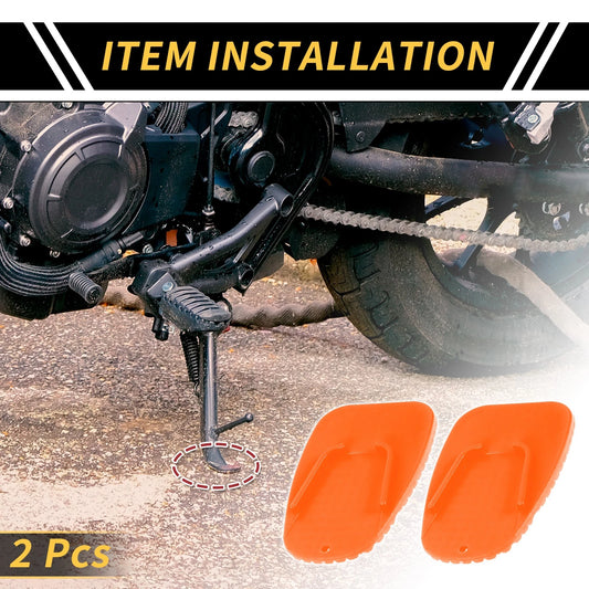 2 x Kickstand Pad / 3.54x2.36 / Support Plate for Universal Motorcycle