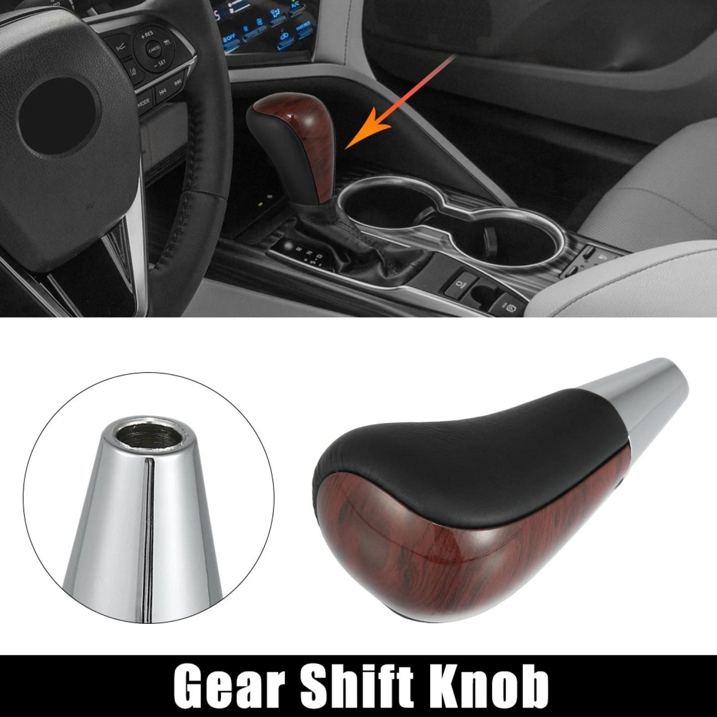 Brown Wood Pattern Gear Shift Knob for Toyota Lexus