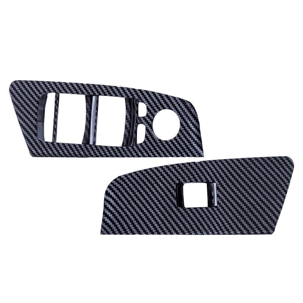 Carbon Interior Front Window Switch Lock Cover Trim for BMW 5 Series (2017-2023)