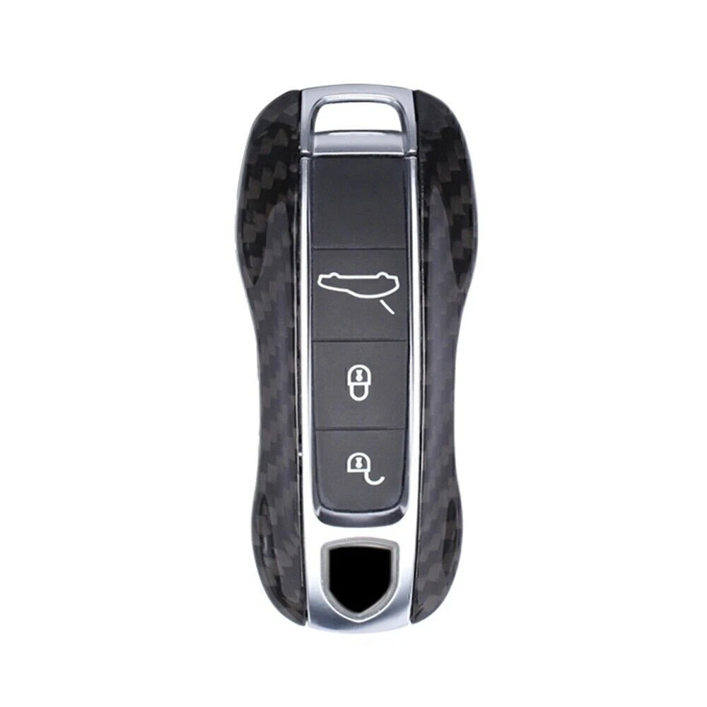 Carbon Fiber Key Case Cover for 2017-2018 Porsche Cayenne Panamera (2017-2018)