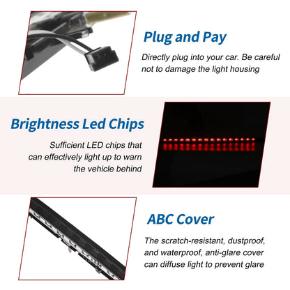 Black LED Third Brake Light for BMW E63 E64 6-Series (2004-2007)