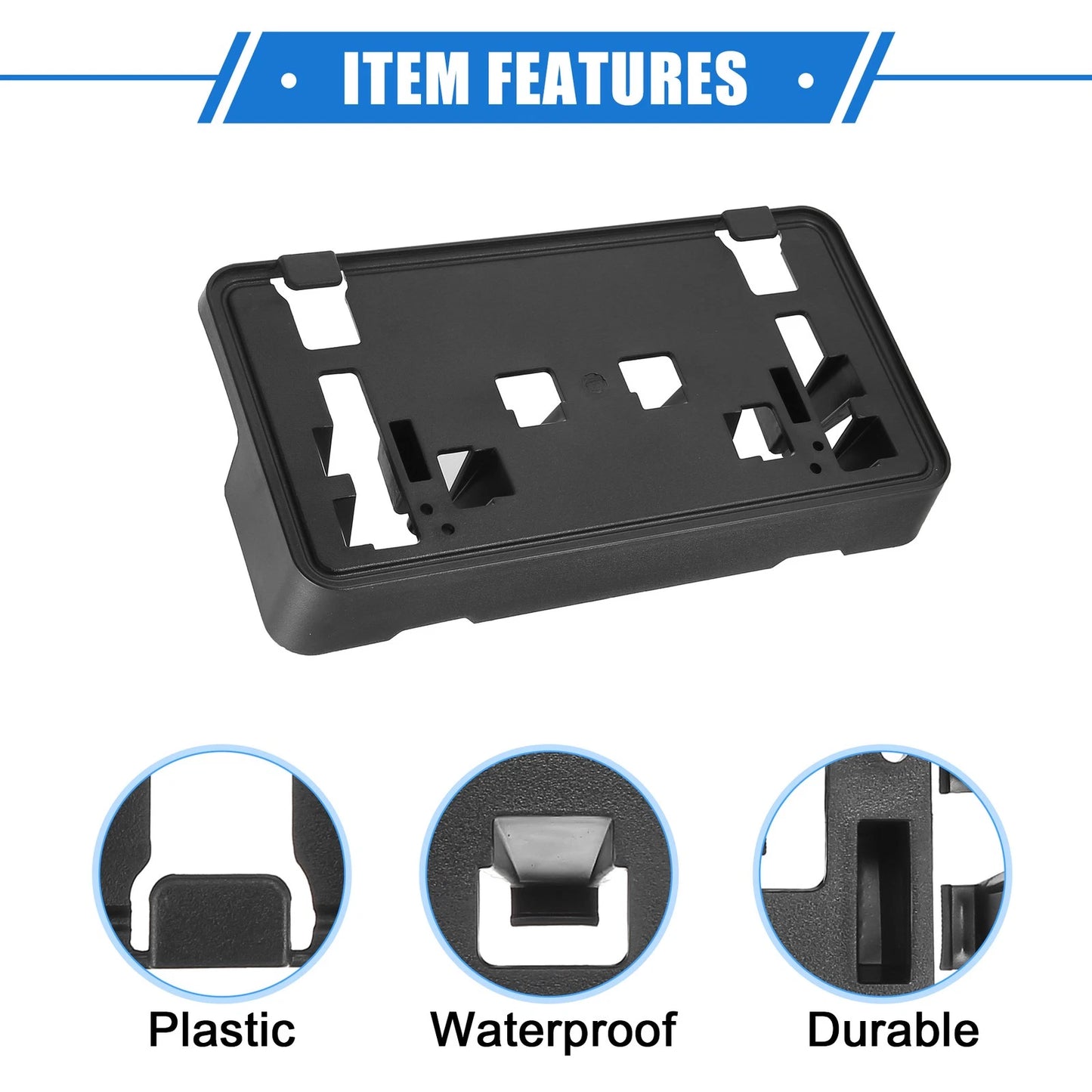 Front License Plate Bracket Holder for Ford F-150 (2021-2023) Black