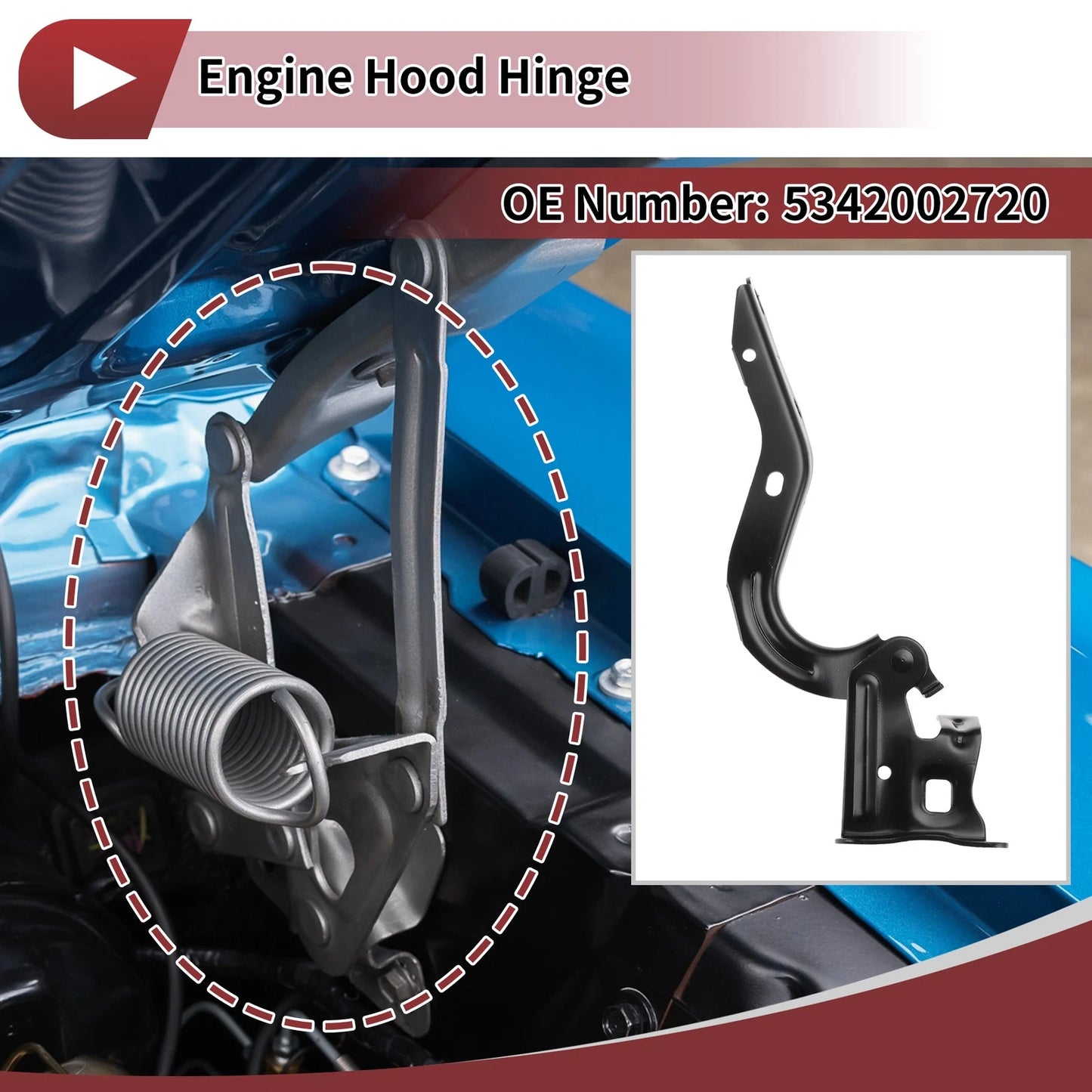 Hood Hinge 1 pc for Toyota Levin Hybrid (2019–2023)