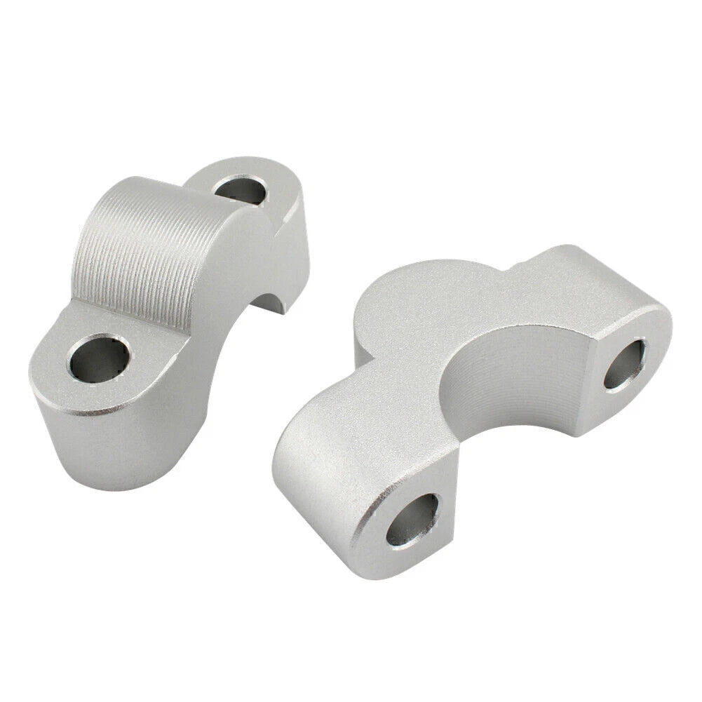 Silver Handlebar Risers Lift Clamp Adapters for BMW S1000XR (2020-2023)