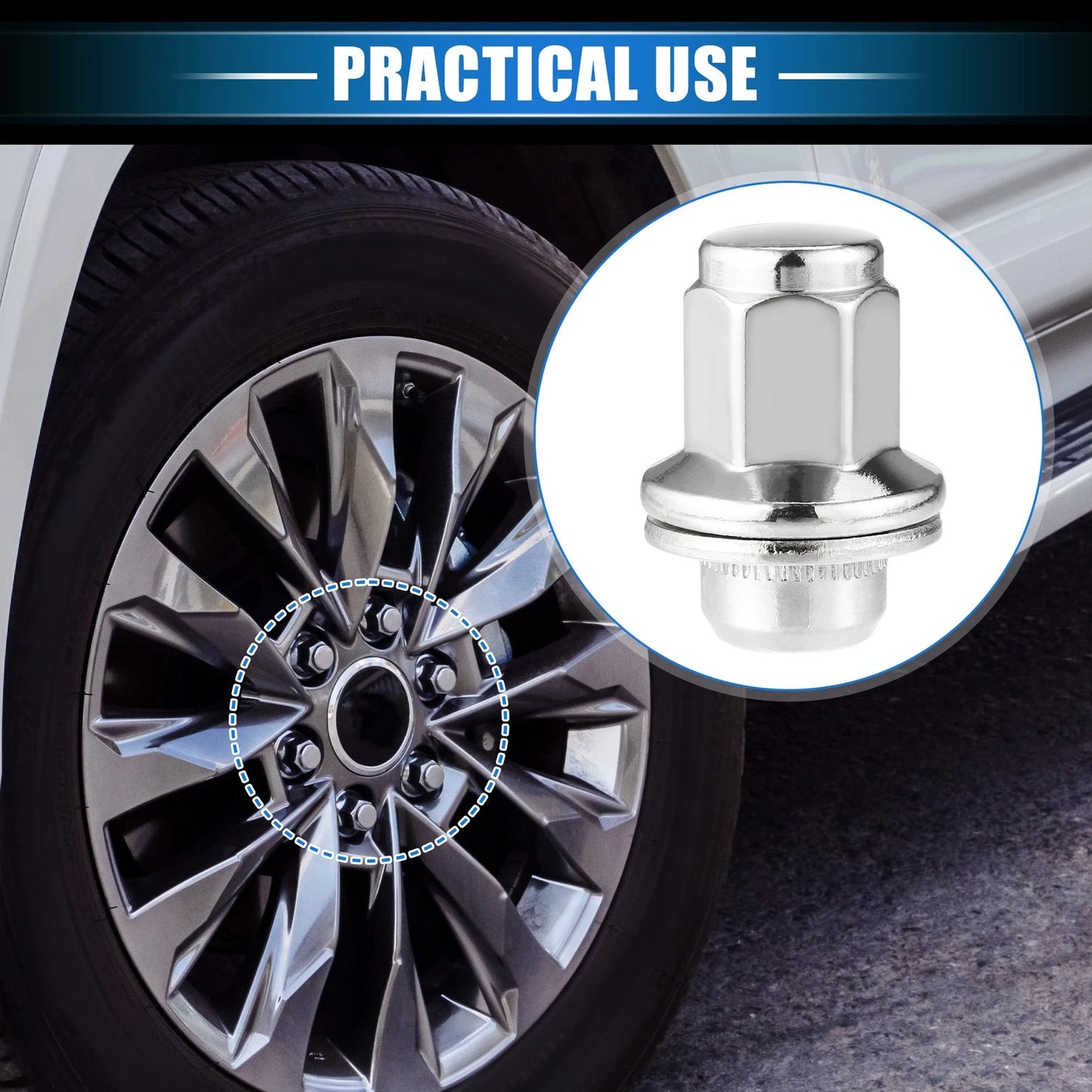5pcs / M14x1.5 / Wheel Lug Nuts for Toyota Tundra Sequoia