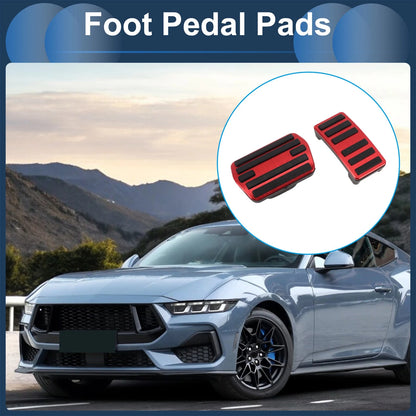 2 x Foot Accelerator Pedal Covers for Ford Mustang Mach-E (2021-2025) Red