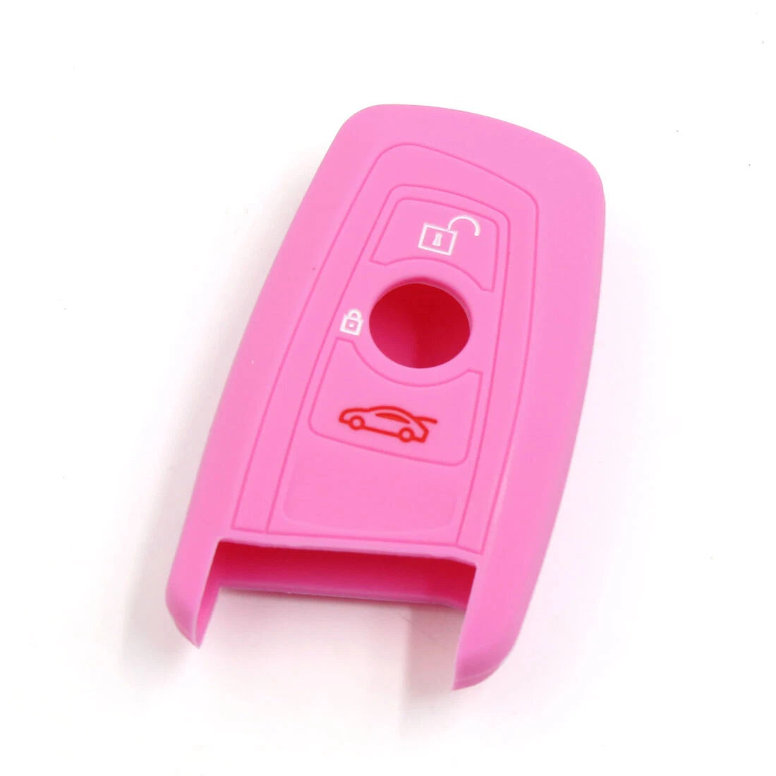 Pink Silicone Remote Flip Key Fob Cover for BMW 1/3/5/7 Series