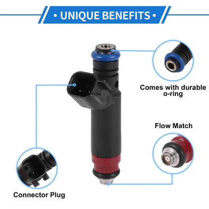 Fuel Injector No.53013690AA for Jeep TJ 2005-2006 L6 4.0L (2005-2006)