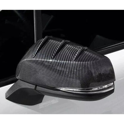 2 x ABS Carbon Fiber Side Rear View Mirror Covers for Toyota Sienna (2021-2022)