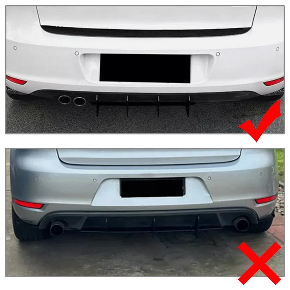 Rear Bumper Splitter Lip for VW Golf MK6 (2008-2012)