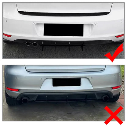 Rear Bumper Splitter Lip for VW Golf MK6 (2008-2012)