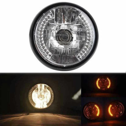 7" 35W Motorcycle Headlight Turn Signal Light w/ Bracket Mount