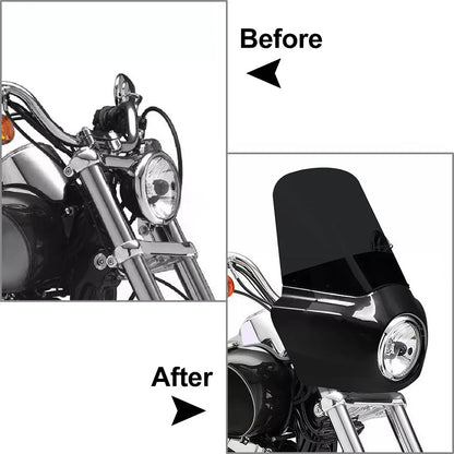 15" Black Headlight Fairing Windshield for Harley Softail Street Bob (18-24)
