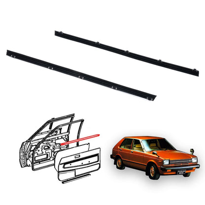 Front Door Glass Weatherstrip for Toyota Starlet 5-Door 1978-1984