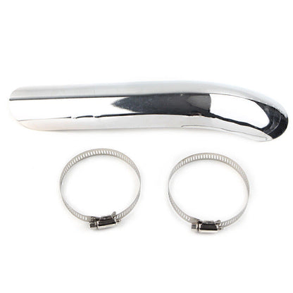 Curved Silver Exhaust Muffler Pipe Heat Shield Cover for Harley