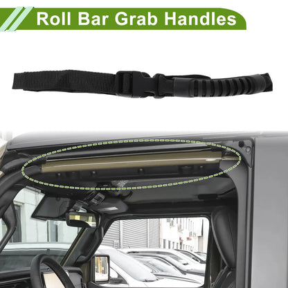 Roll Bar Grab Handles for Jeep Wrangler JL (2018-2024) Black