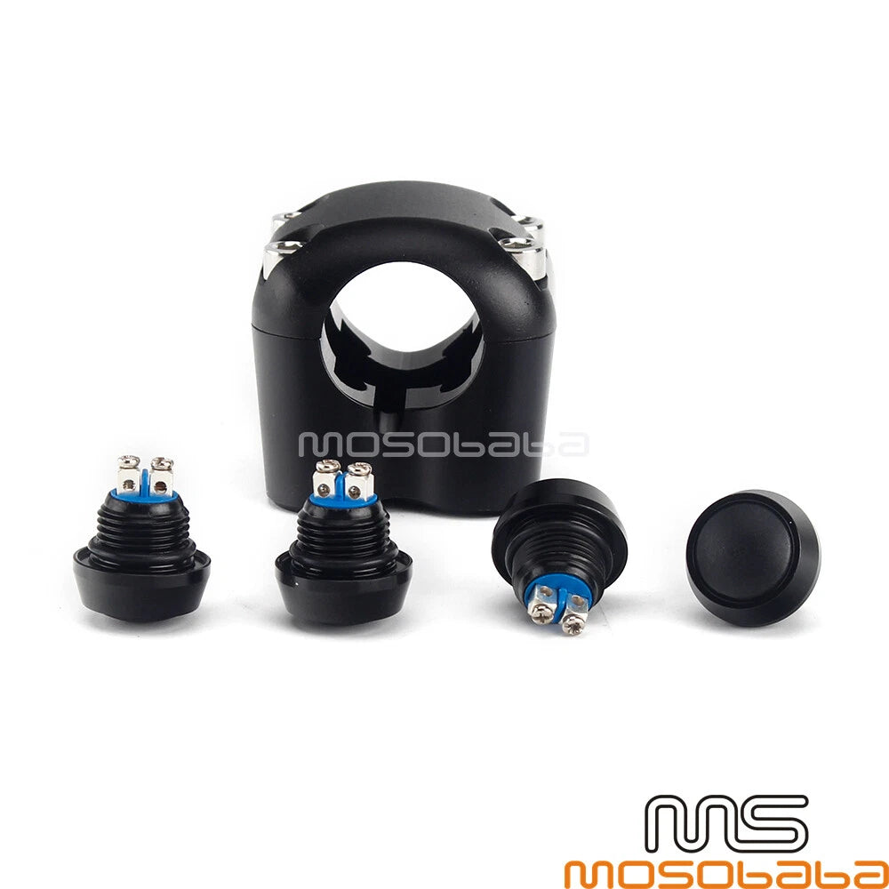 4-Button Turn Signal Momentary Switch for Harley Motorcycle 7/8'' Handlebar