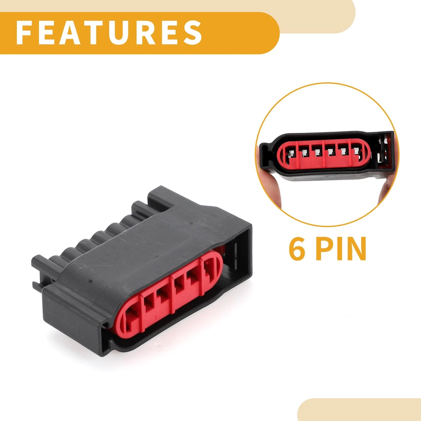 6 Pin Accelerator Pedal Position Sensor Connector for Ford