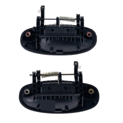 2 x Rear Outer Door Handles Black for Holden Barina TK (2005-2011)
