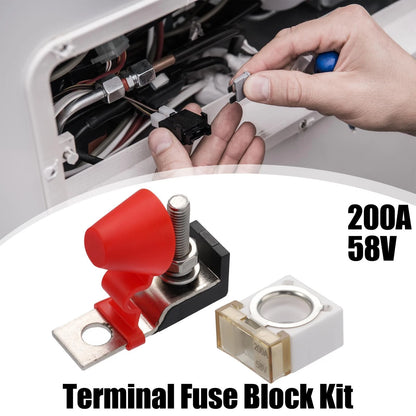 200A Terminal Fuse Block Max Voltage 58V for Car Marine Boat