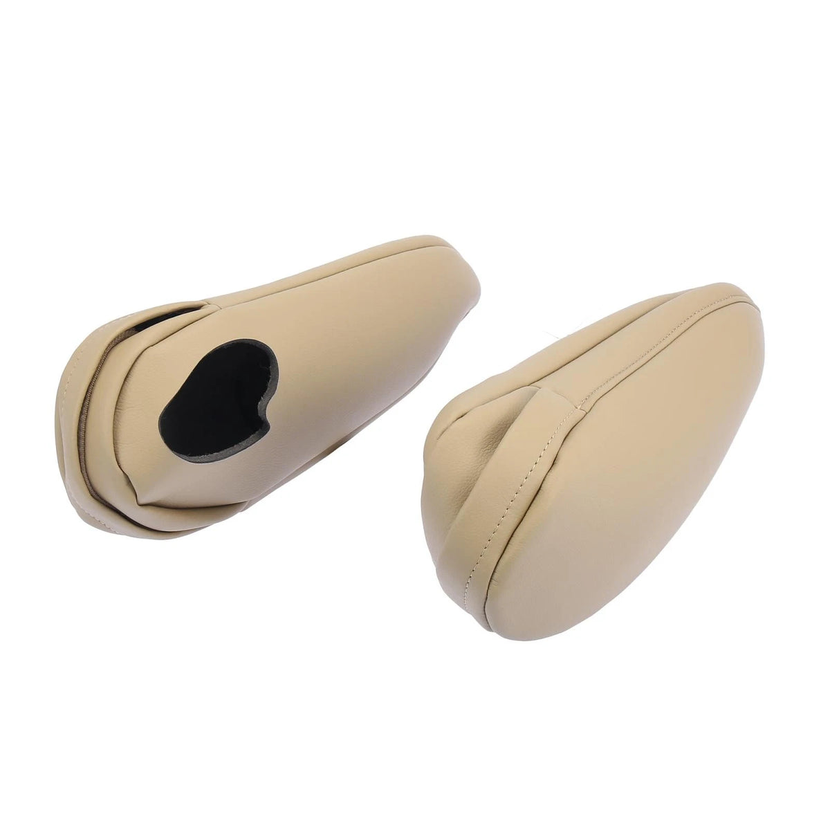 Car Seat Armrest Cover 2 x Microfiber Leather Beige for Toyota Sienna (2011-2018)