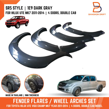 Dark Grey Fender Flare Arch for Toyota Hilux Ute Vigo Champ (2011-2014)
