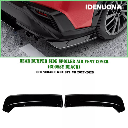 Gloss Black Rear Bumper Spoiler Cover for Subaru WRX STI (2022-2025)