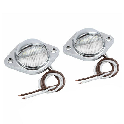 Universal White LED License Plate Lights for Car Truck SUV RV