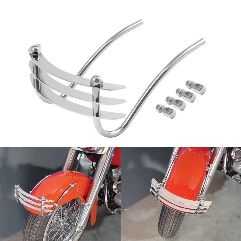 Front Spear Trim & Rear Fender Bumper Cheese Grater for Harley FLSTS (1997-2003)