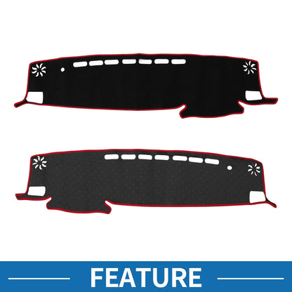 Dashboard Cover Mat for Toyota Highlander 2021-2024 Black Red