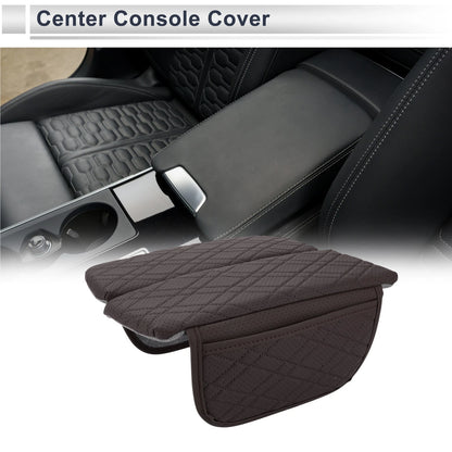 Car Center Console Cover for BMW X7 (2019-2024) - Dark Brown Storage Bag 1 Set