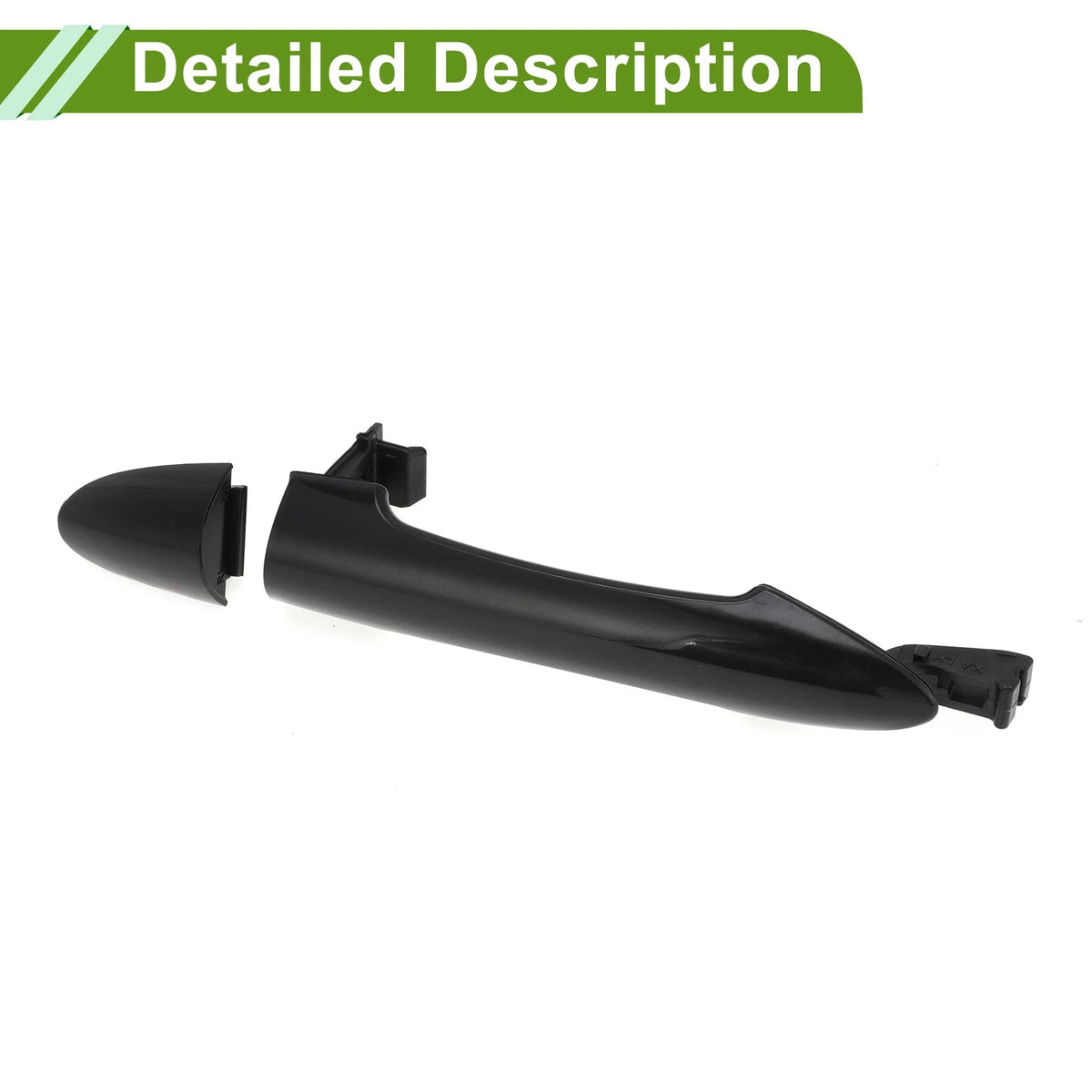Black Rear Left Exterior Door Handle for Hyundai Kia Picanto (2011-2016)